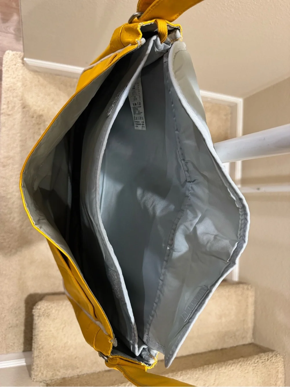 Nike Mustard Yellow Messenger Bag with White Trim